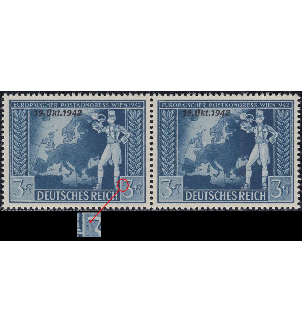 Deutsches Reich Nr. 823 III postfrisch Plattenfehler