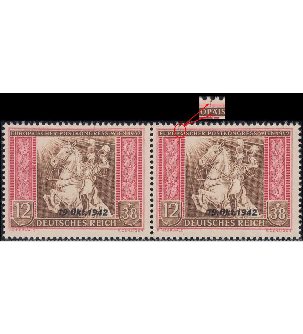 Deutsches Reich Nr. 825 I postfrisch Plattenfehler