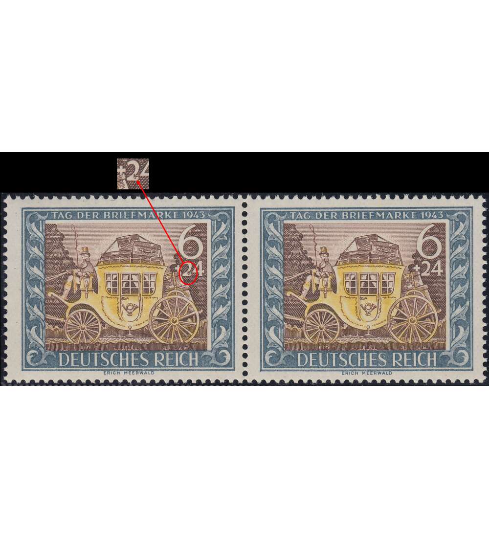 Deutsches Reich Nr. 828 I postfrisch Plattenfehler