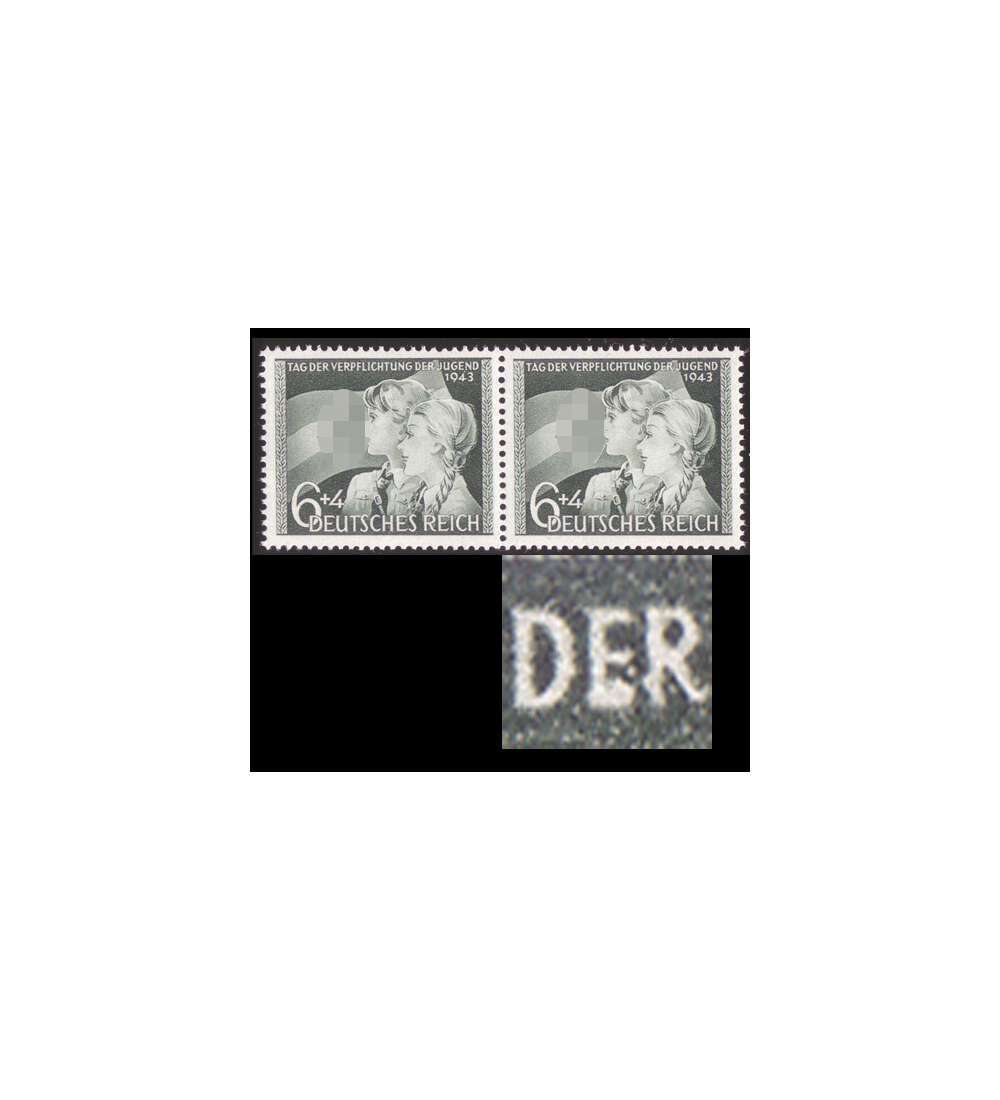 Deutsches Reich Nr. 843IV postfrisch Plattenfehler