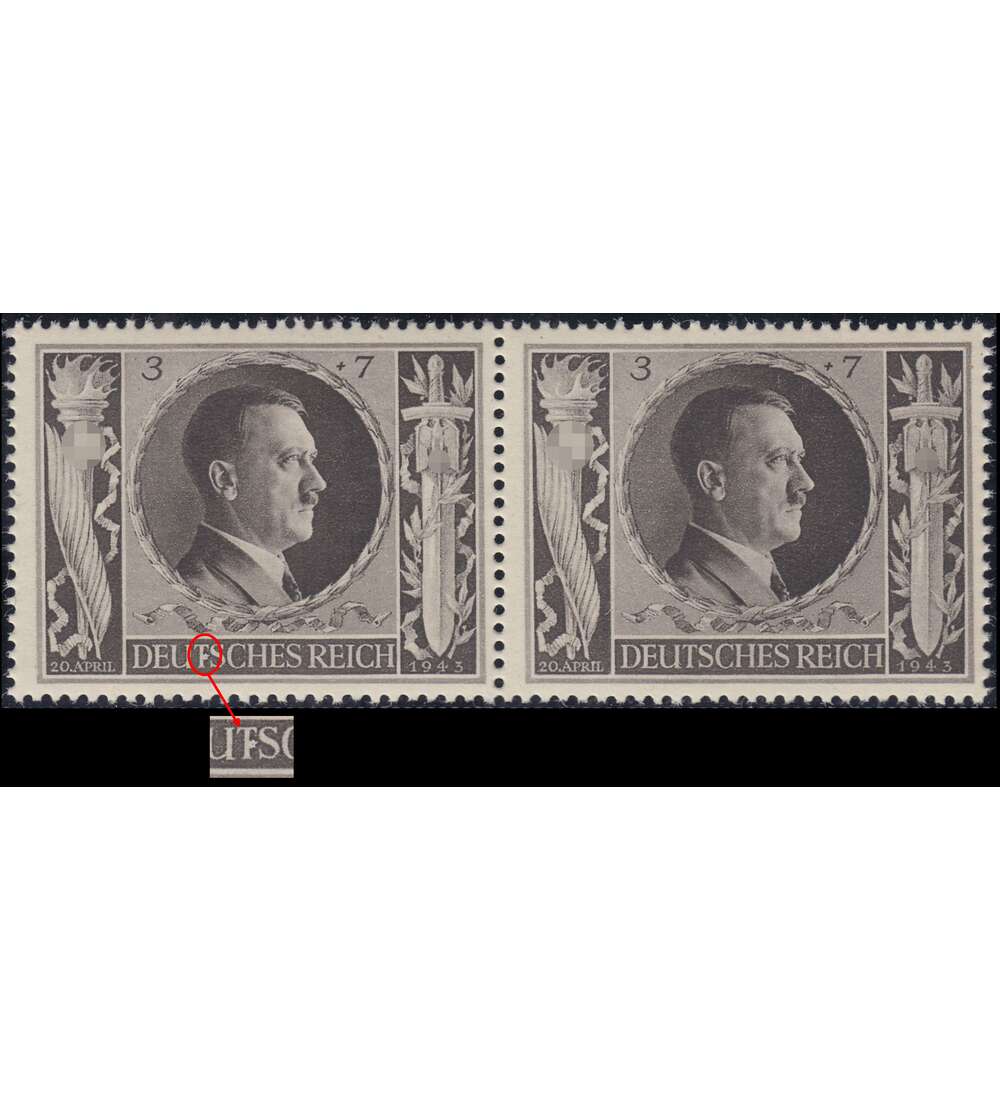 Deutsches Reich Nr. 844 I postfrisch Plattenfehler