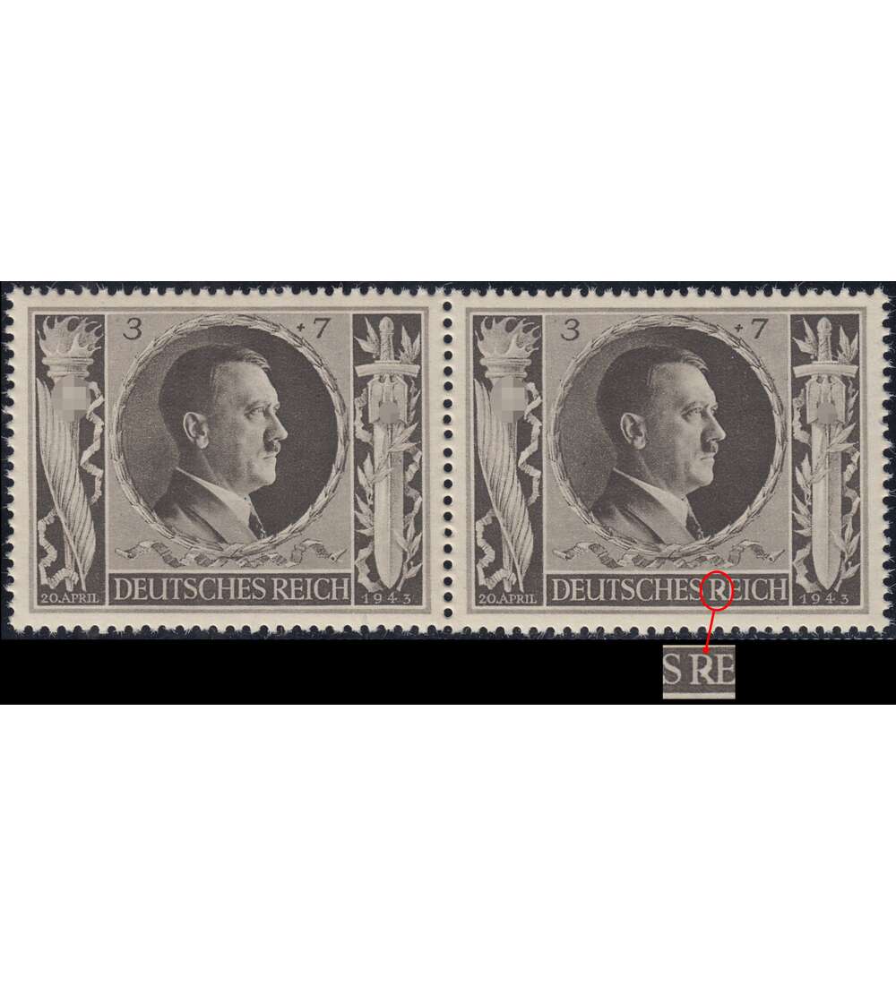 Deutsches Reich Nr. 844II postfrisch Plattenfehler