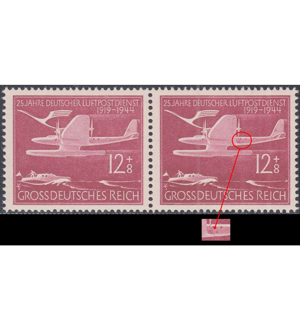 Deutsches Reich Nr. 867 f 45 postfrisch Plattenfehler