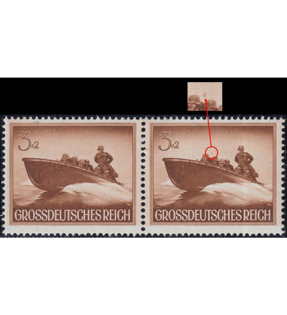 Deutsches Reich Nr. 873 f 47 postfrisch Plattenfehler