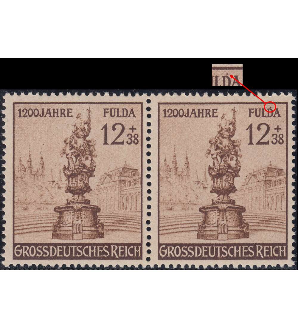 Deutsches Reich Nr. 886 III postfrisch ** Plattenfehler