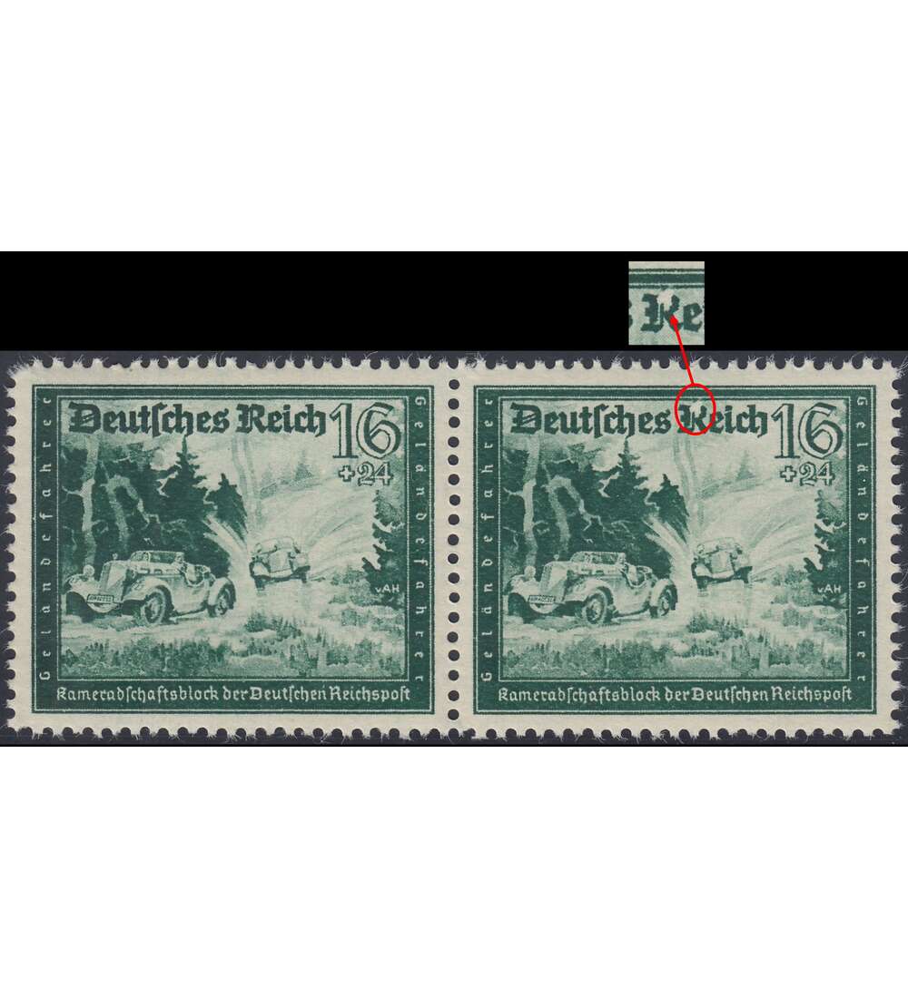 Deutsches Reich Nr. 891 I postfrisch Plattenfehler