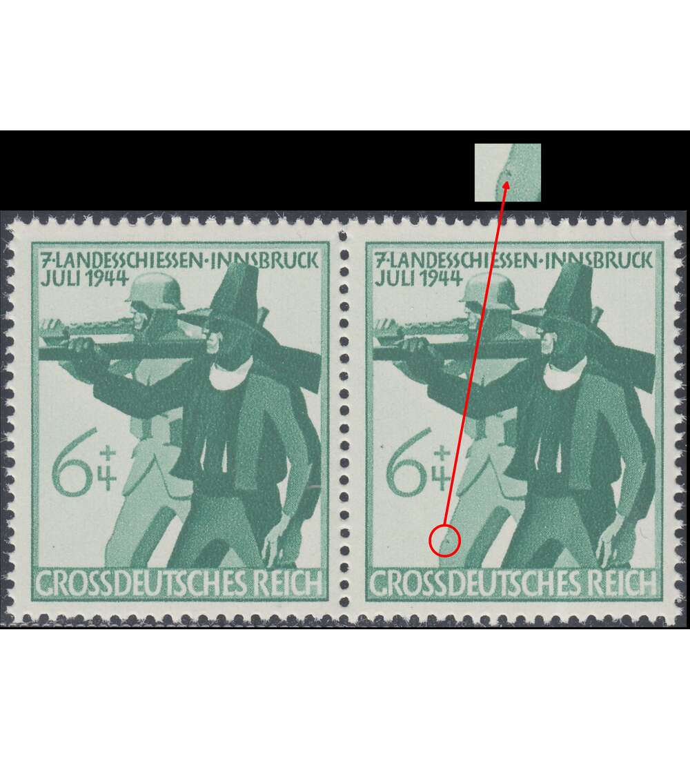 Deutsches Reich Nr. 897 f 3 postfrisch Plattenfehler