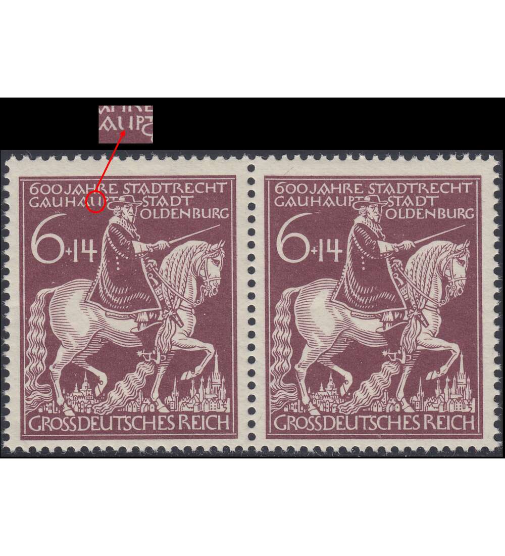 Deutsches Reich Nr. 907 I postfrisch Plattenfehler