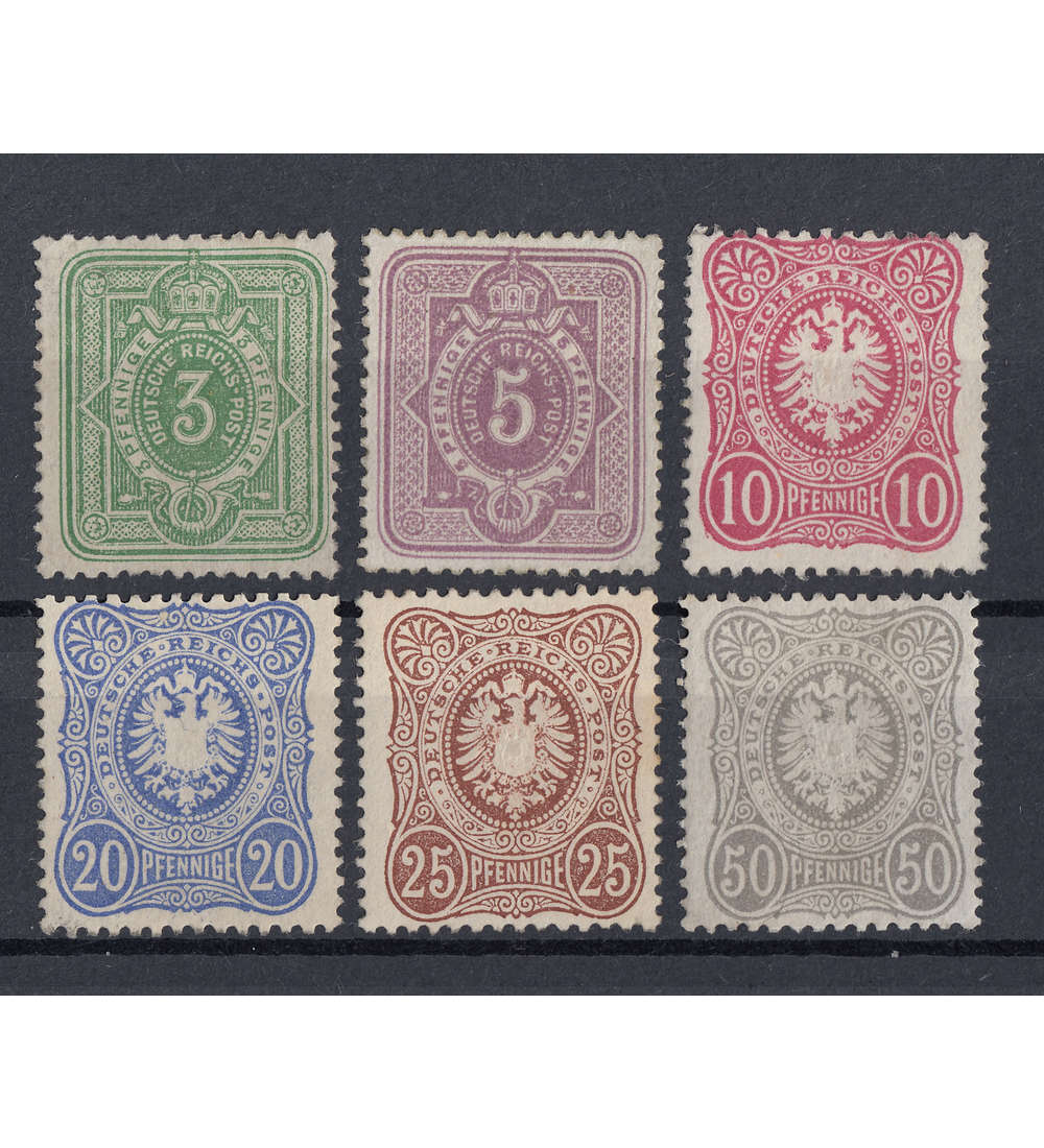 Deutsches Reich Nr. 31-36  Ziffer/Reichsadler Pfennige