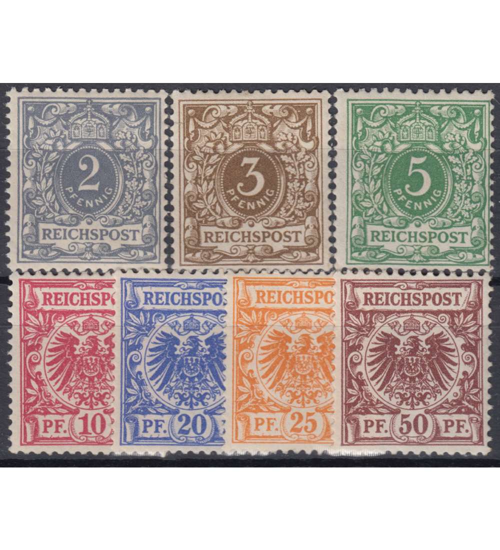Deutsches Reich Nr. 45-50,52         Krone/Adler