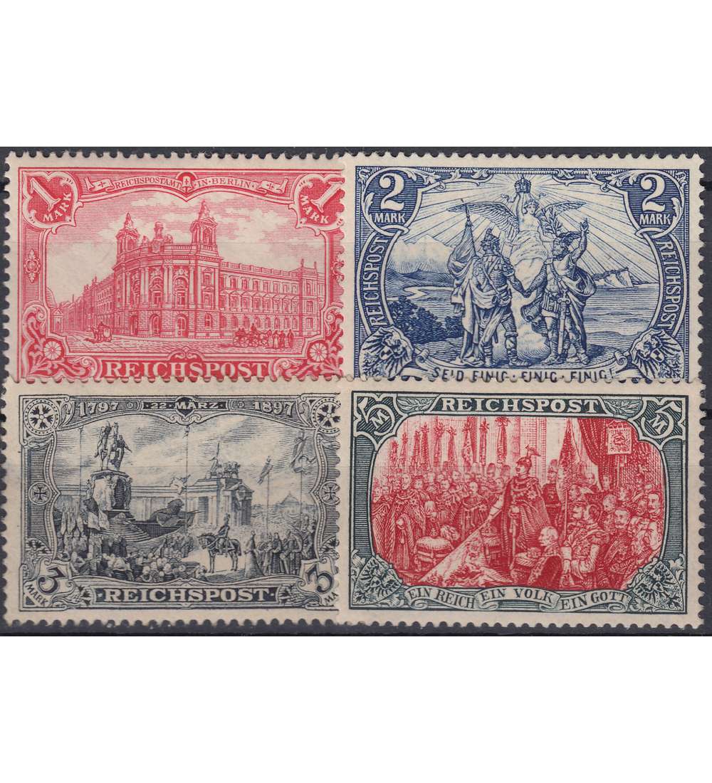 Deutsches Reich Nr. 63-66 Reichspost Markwerte