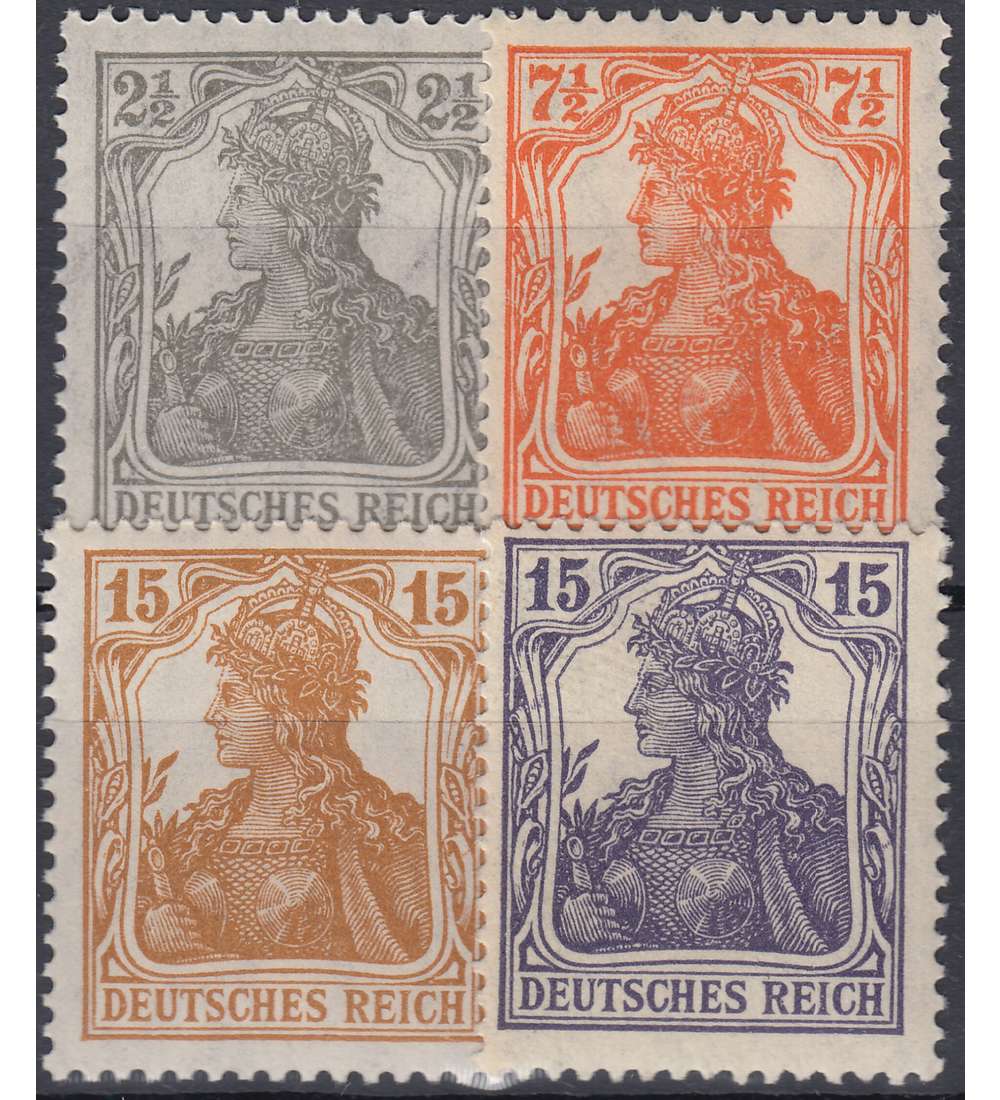 Deutsches Reich Nr. 98-101           Germania 2,5/7,5/15,15 Pfg.