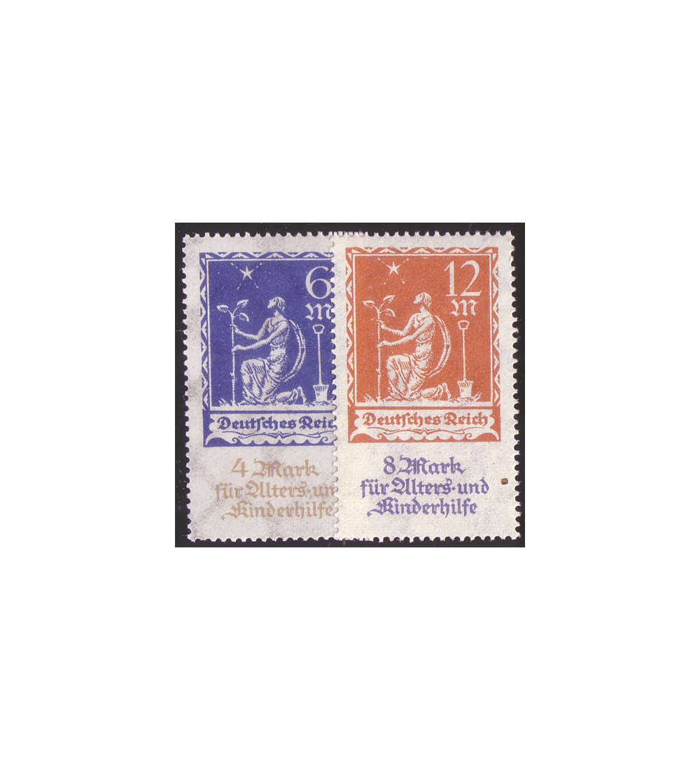   Deutsches Reich Nr. 233-234 Alters- und Kinderhilfe 1922
