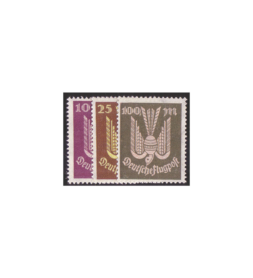   Deutsches Reich Nr. 235-237 Flugpost Holztaube 1923