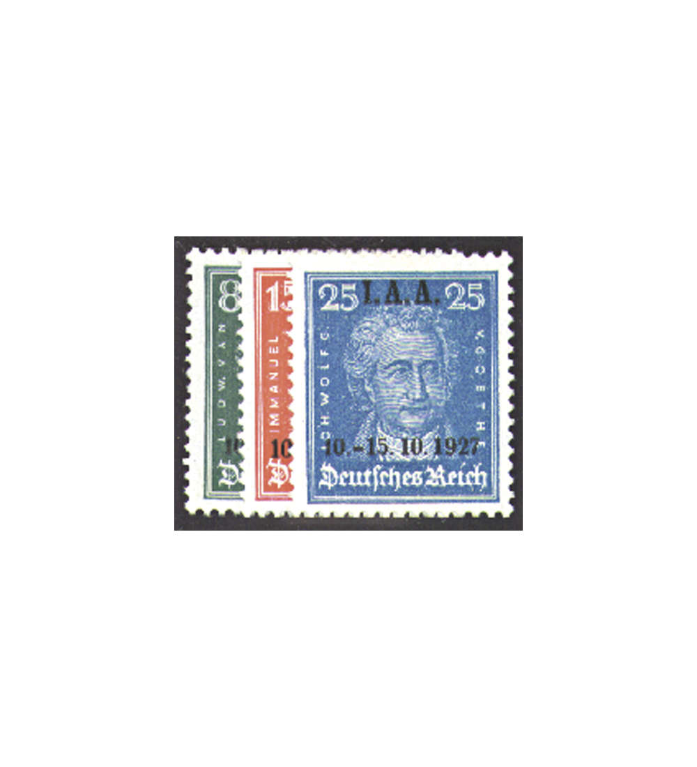 II Dt. Reich Nr. 407-409       I.A.A.-Aufdrucke