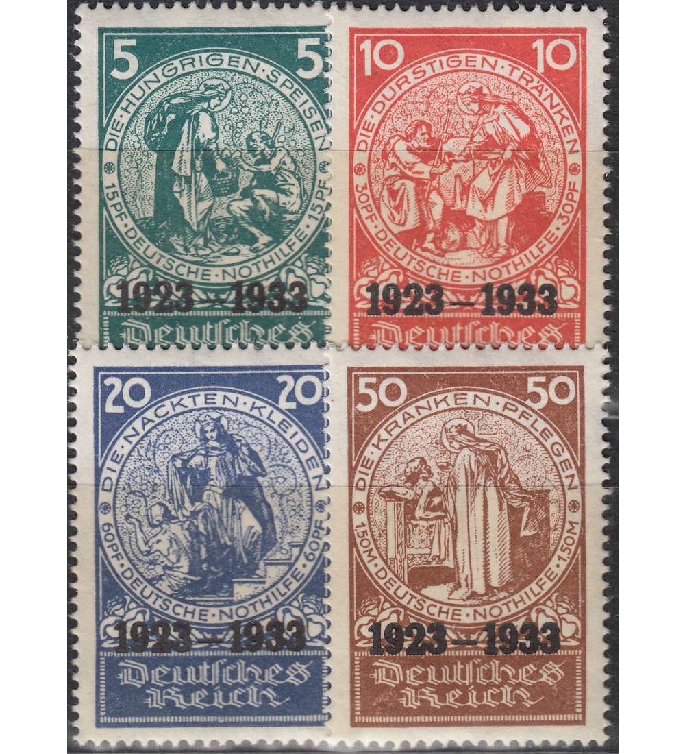 Deutsches Reich Nr. 508-511          Nothilfe Blockeinzelwerte