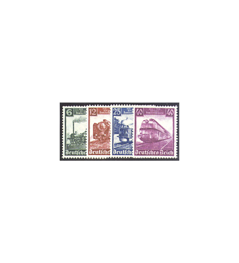 II Deutsches Reich Nr. 580-583 Eisenbahn