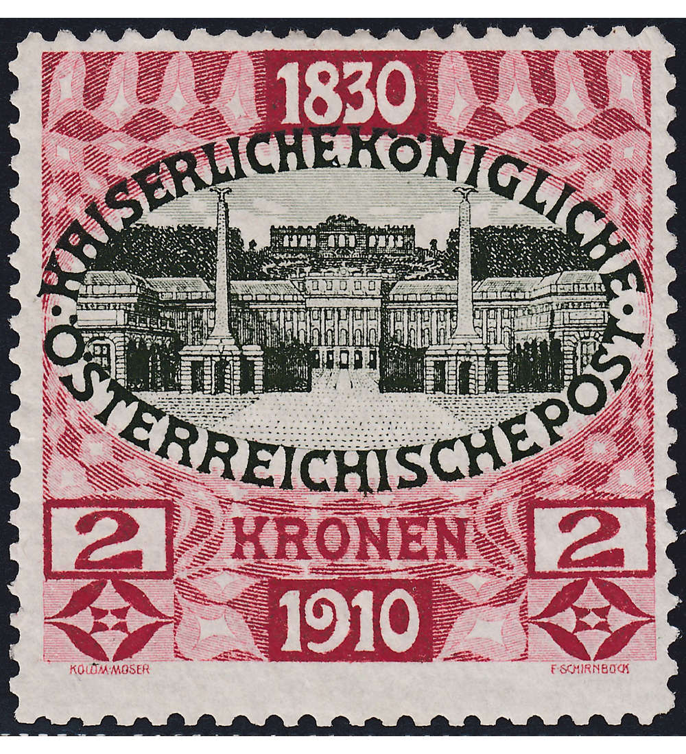 sterreich Nr. 175 80. Geburtstag Franz Joseph 2 Kronen 1910