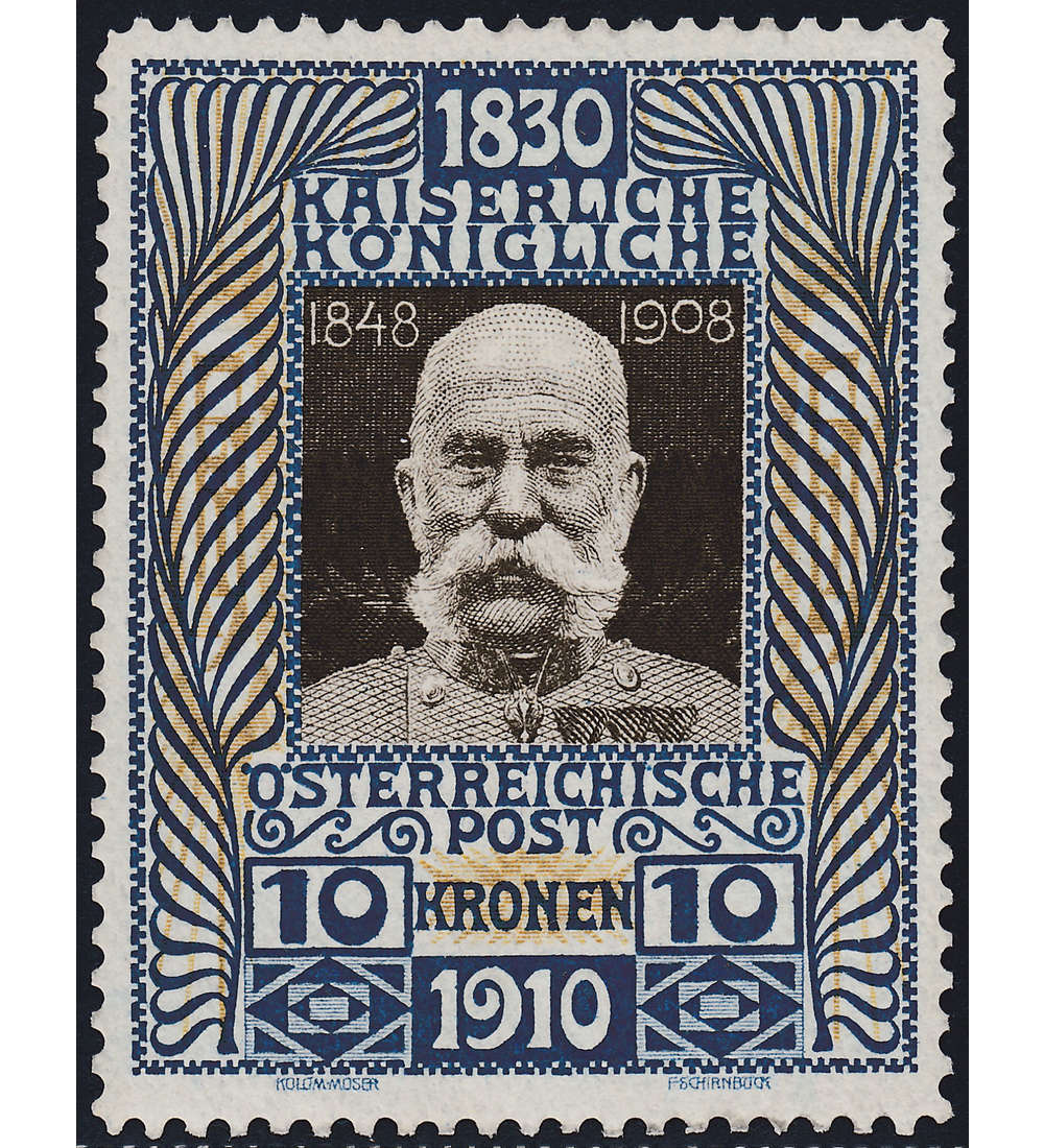 sterreich Nr. 177 80. Geburtstag Franz Joseph 10 Kronen 1910