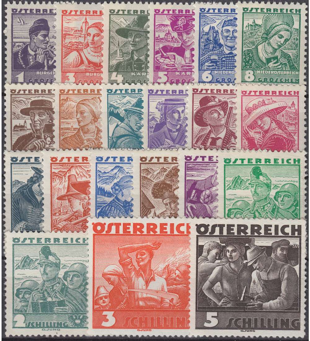 sterreich Nr. 567-587 Volkstrachten