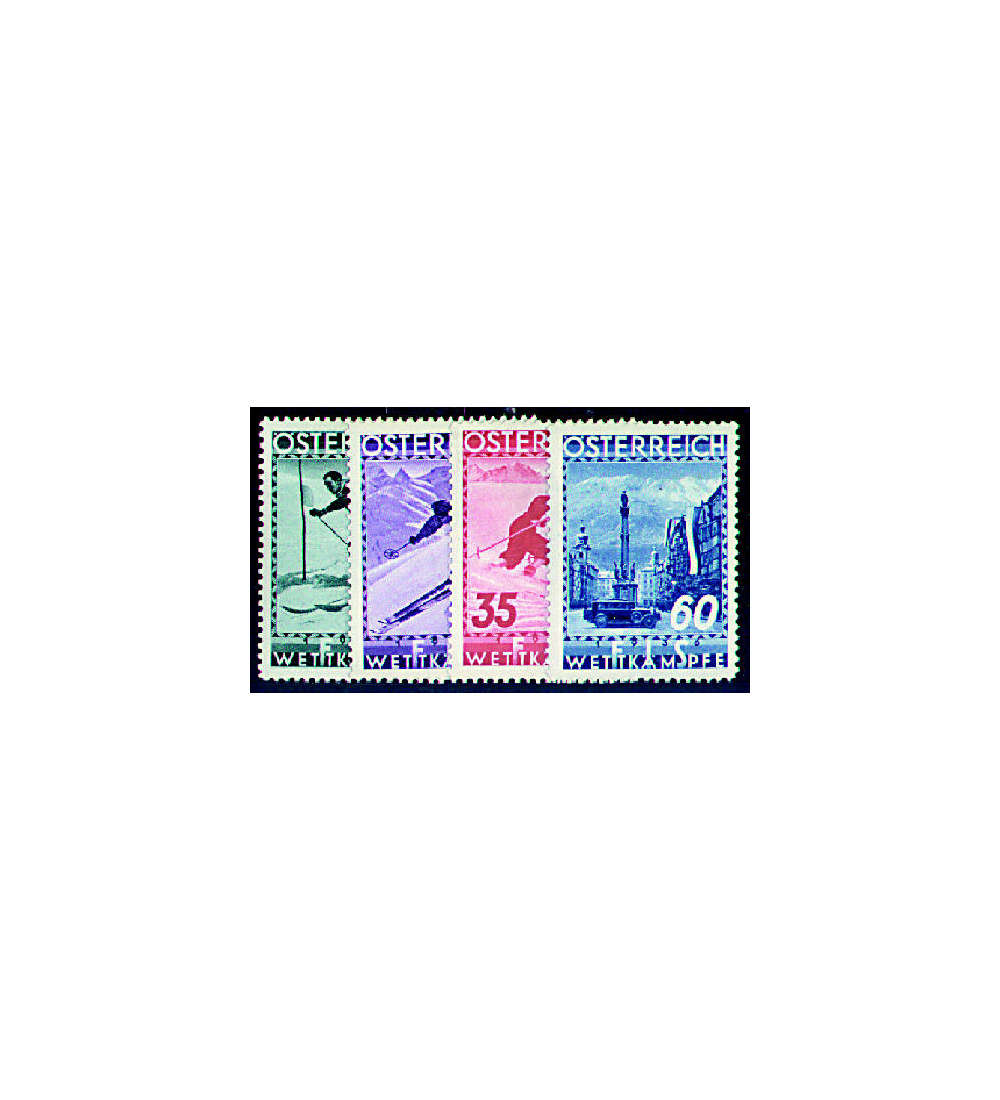 sterreich Nr. 623-626 FIS-Wettkmpfe 1936