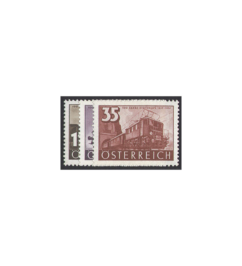 sterreich Nr. 646-648 Eisenbahn 1937