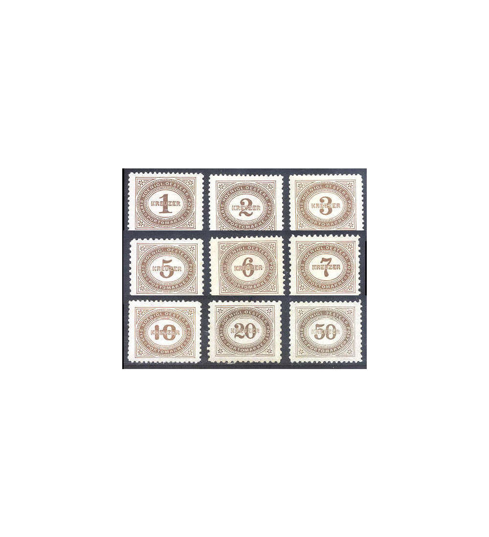 �sterreich Portomarken Nr. 1-9 postfrisch