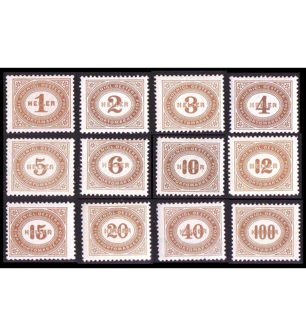 �sterreich Portomarken Nr. 22-33 postfrisch