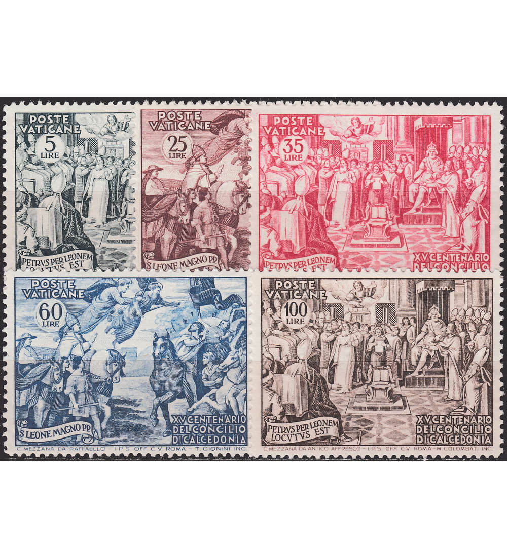 Vatikan Nr. 180-184 postfrisch ** Konzil von Chalkedon 1951