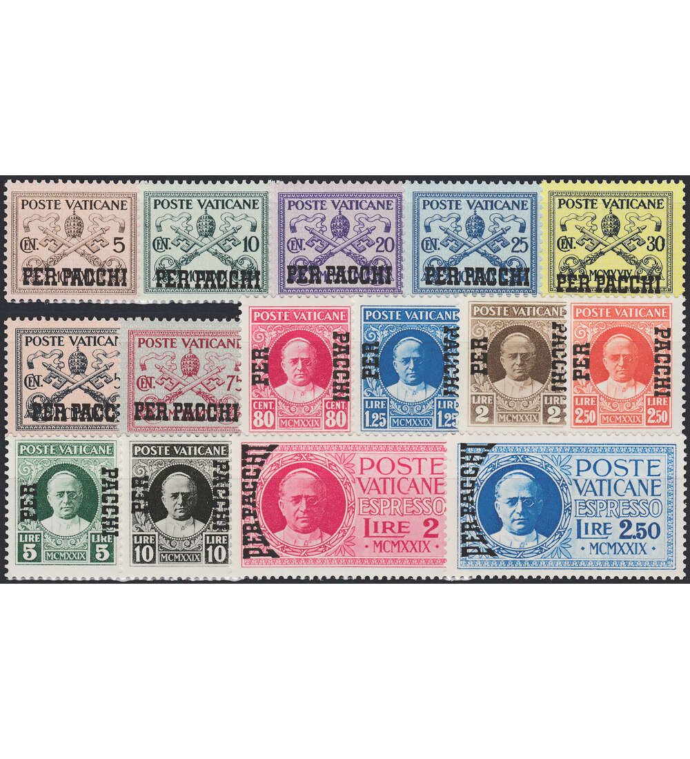 Vatikan Paketm. Nr. 1-15 postfrisch ** Paketmarken/Eilmarken