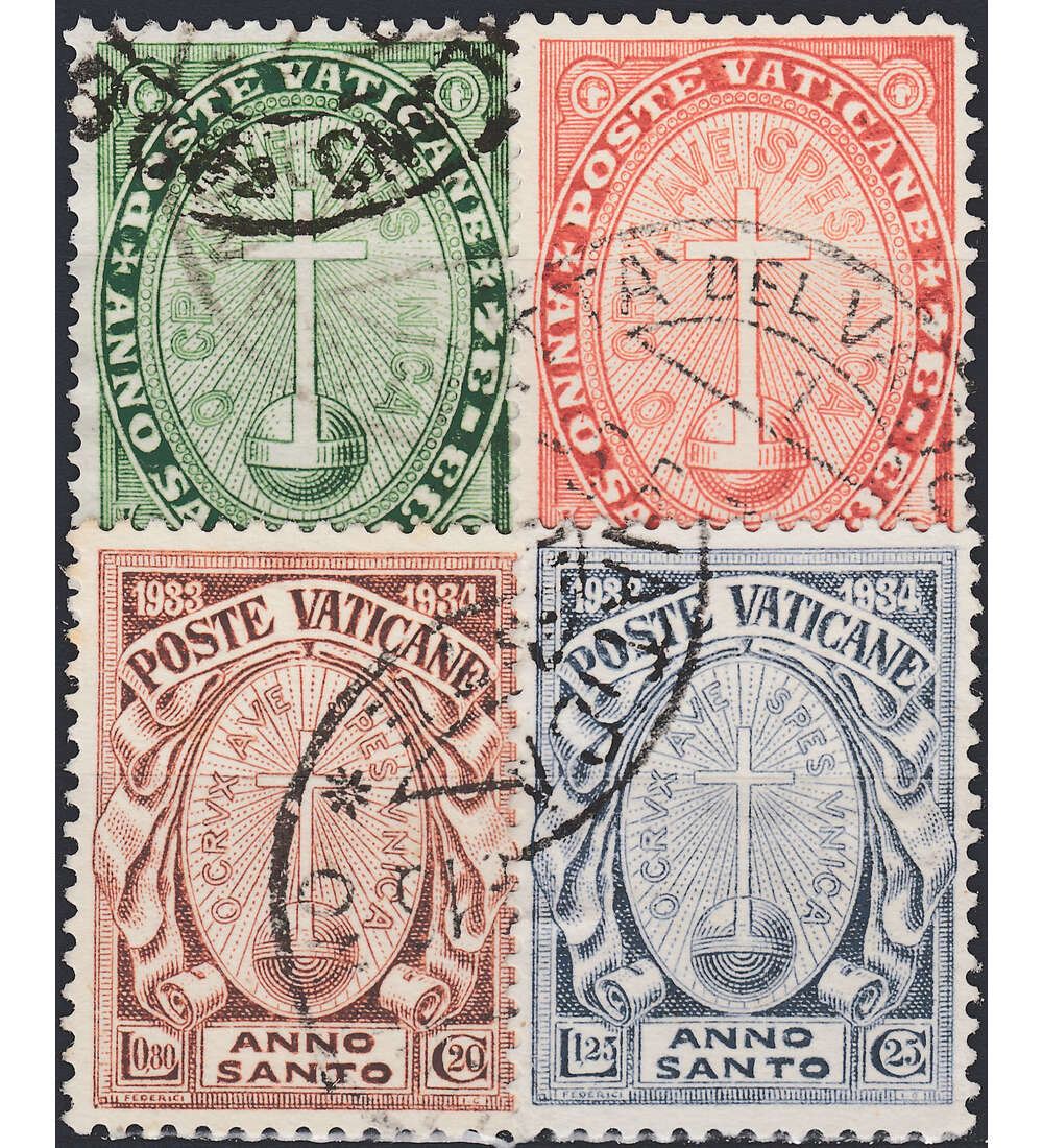Vatikan Nr. 17-20 gestempelt Heiliges Jahr 1933