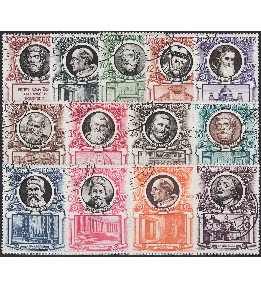 Vatikan Nr. 192-204 gestempelt Freimarken 1953