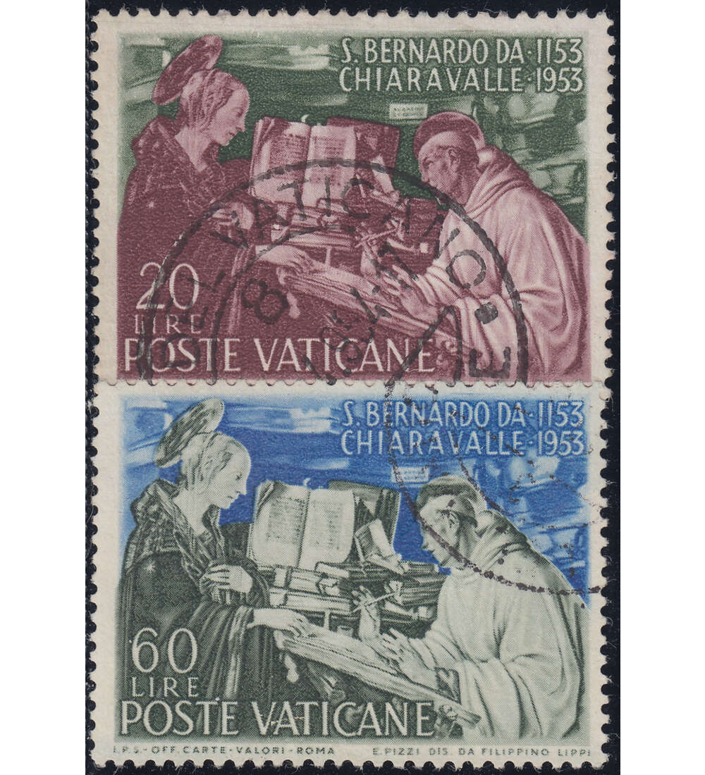 Vatikan Nr. 209-210 gestempelt Hl. Bernard 1953