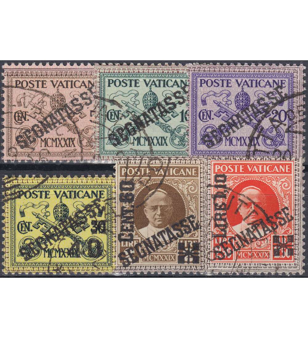 Vatikan Porto Nr. 1-6 gestempelt Portomarken