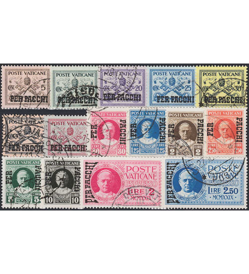 Vatikan Paket Nr. 1-15 gestempelt Paketmarken/Eilmarken