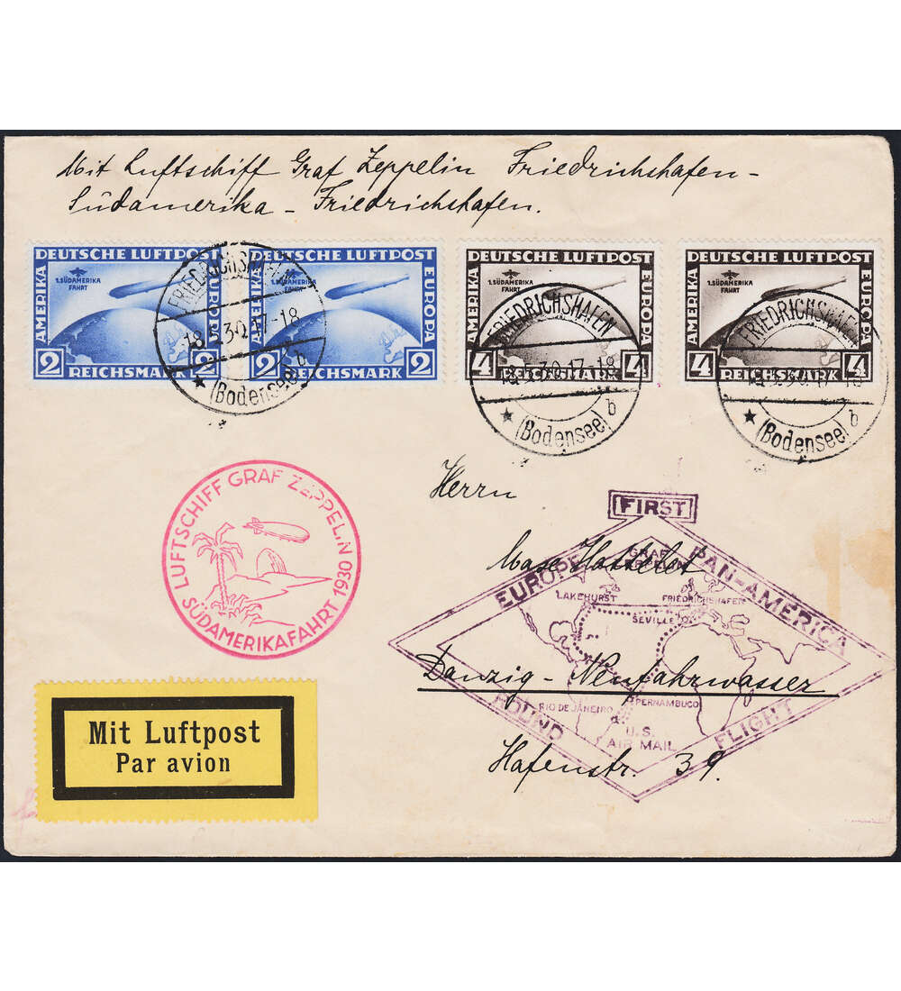 Deutsches Reich Nr. 438-39 auf Brief 2-fach frankiert