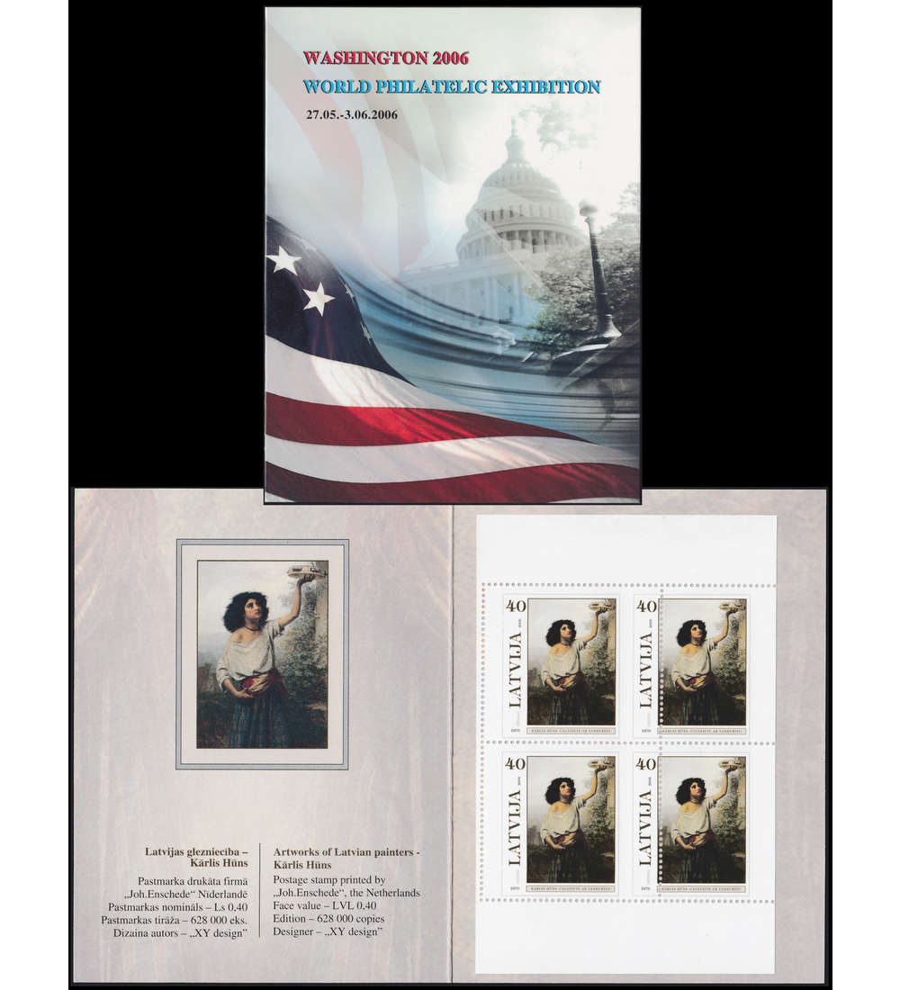 Lettland Markenheft Abart mit Nr. 675/676 verzhnt