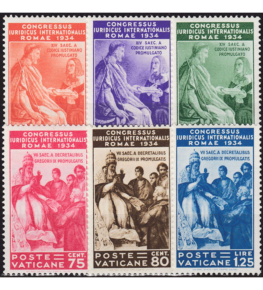 Vatikan Nr. 45-50 postfrisch ** Juristenkongre 1935 mit Fotoattest