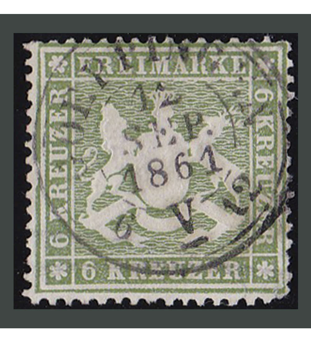 Wrttemberg Nr. 18y I gestempelt Plattenfehler