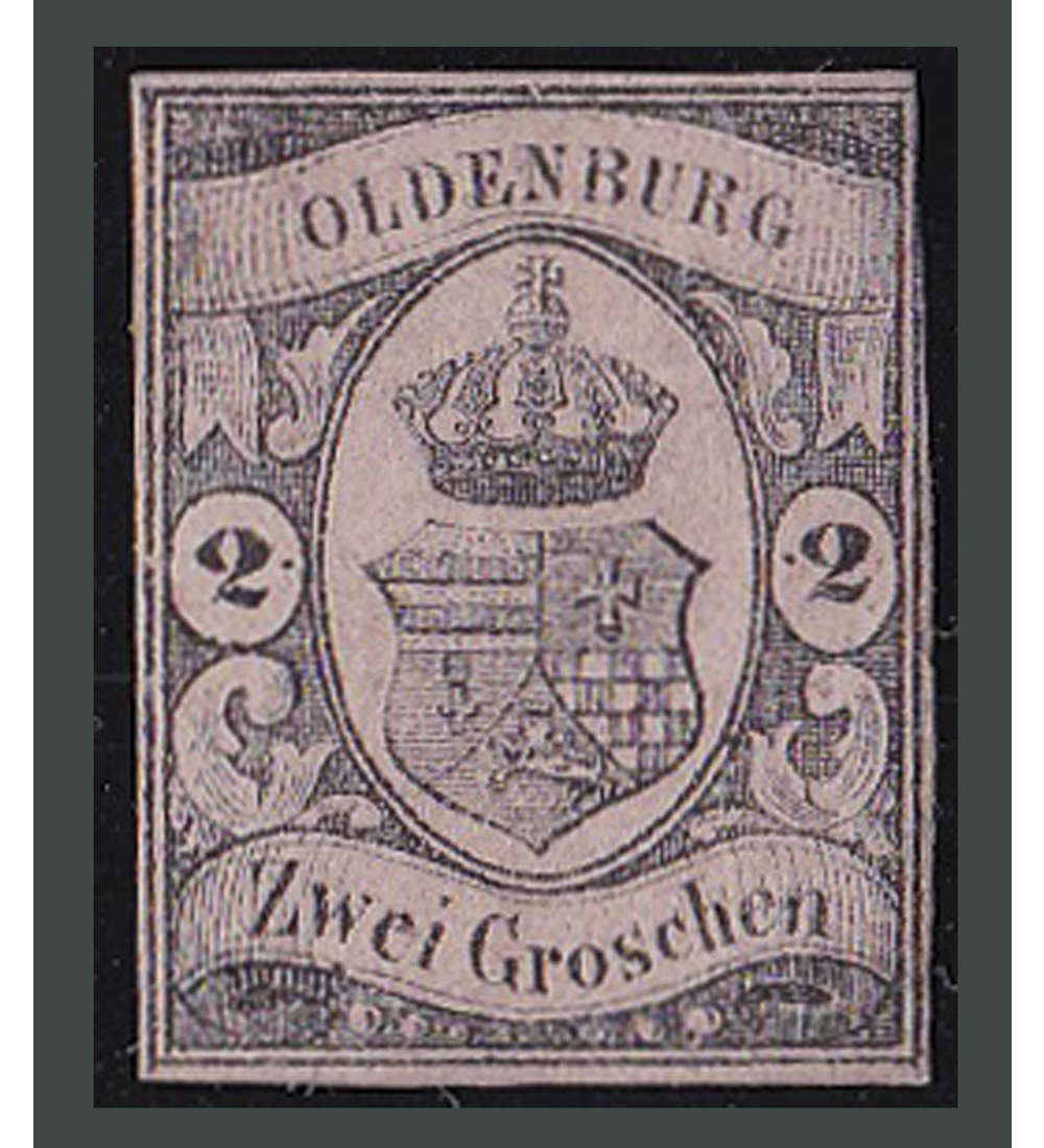 Oldenburg Nr. 7 ungestempelt geprft und signiert Engel