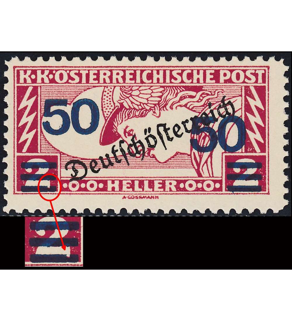 sterreich Nr. 254 XIV postfrisch Plattenfehler