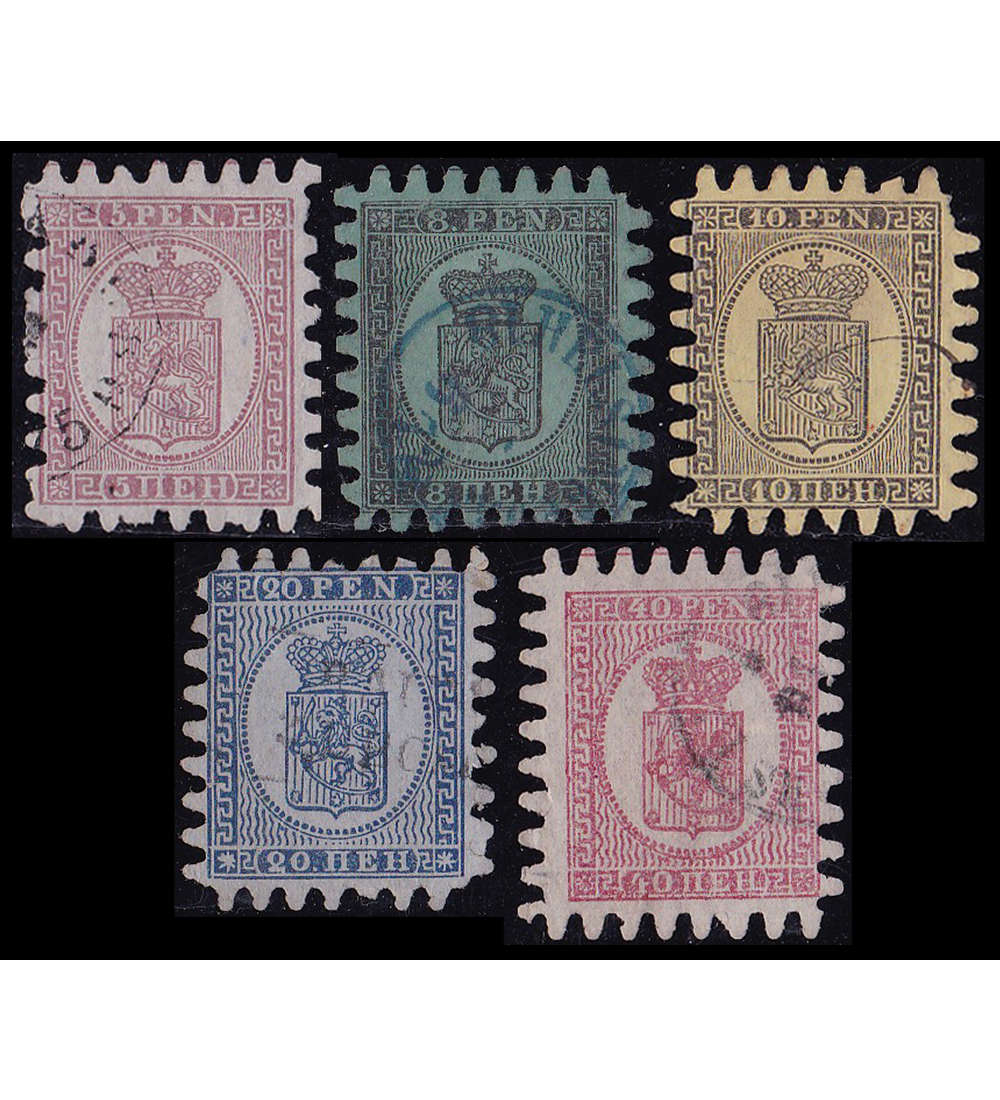 Finnland Nr. 5-9 gestempelt Zungen Bedarferhaltung