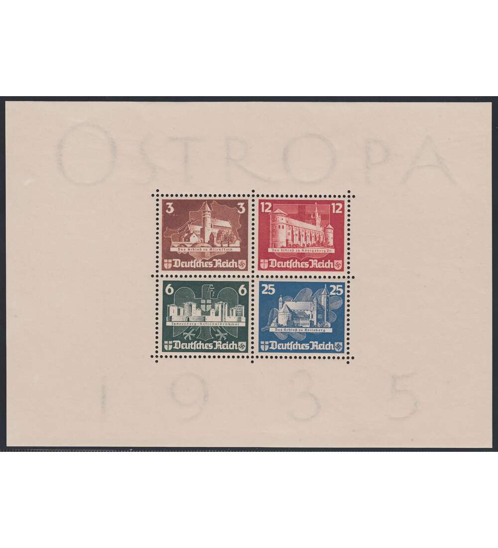 Deutsches Reich Block 3 postfrisch ** mit voller Gummierung, aber Falzrckstnde