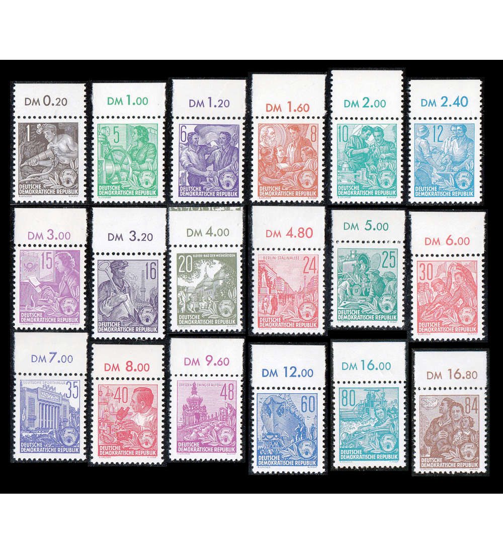 DDR Nr. 405-422 postfrisch ** Fnfjahresplan Oberrandsatz
