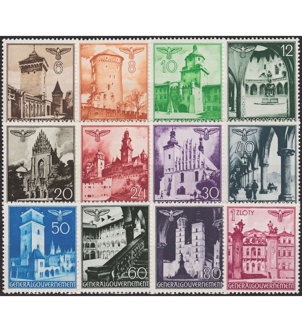 Generalgouvernement Nr. 40-51 postfrisch Bauwerke