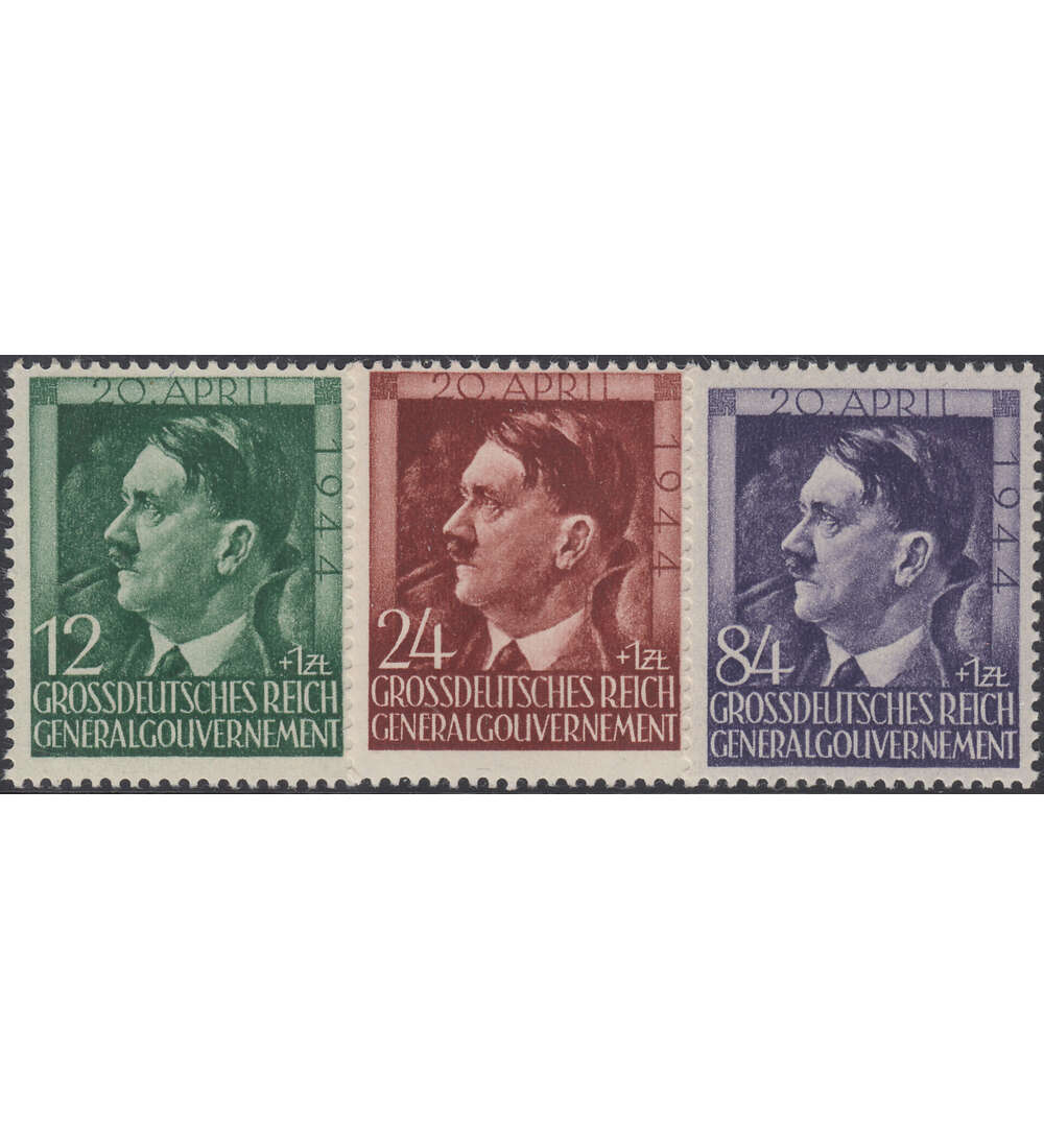 Generalgouvernement Nr. 117-19 postfrisch Hitler