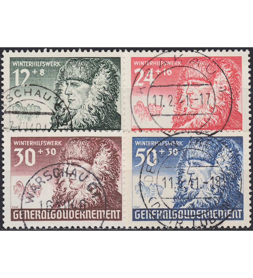Generalgouvernement Nr. 59-62 gestempelt Winterhilfe