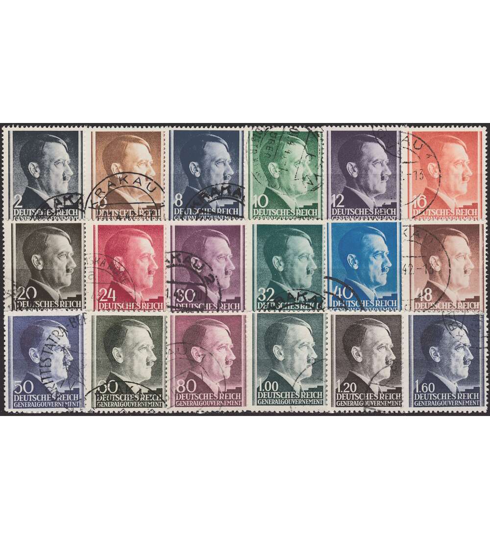 Generalgouvernement Nr. 71-88A gestempelt Hitler