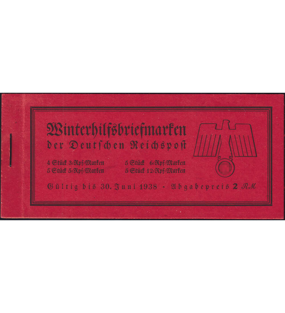 Deutsches Reich Markenheft Nr. 44 Schiffe 1937 postfrisch