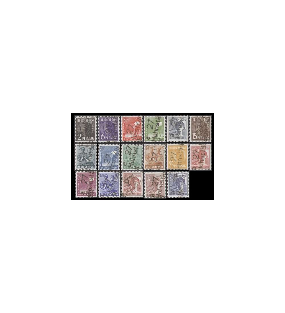 SBZ Nr. 166-181 V postfrisch ** Bezirkshandstempel 27 Leipzig mit Nr. 179 V
